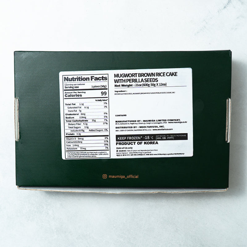 MUGWORT BROWN RICE CAKE WITH PERILLA SEEDS 600g