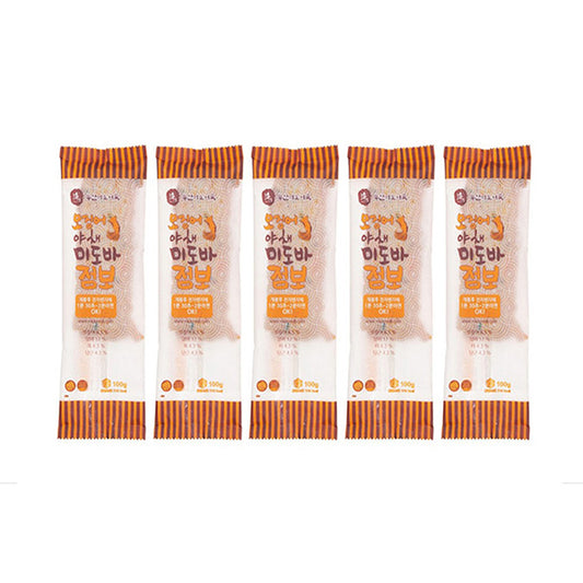 Mido Jumbo Squid & Veggie Fish Cake Set (5 x 100g)