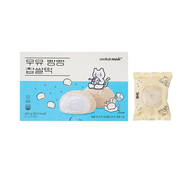 빵빵 찹쌀떡 우유 40g*8
