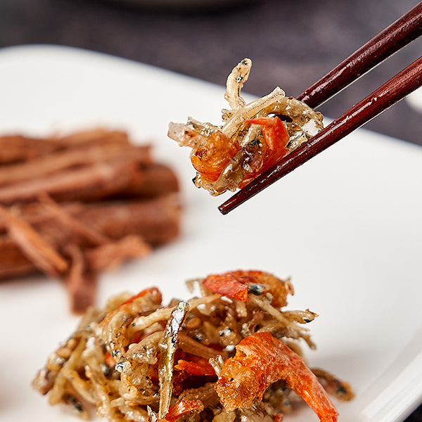 Stir-fried anchovies and shrimp 120g