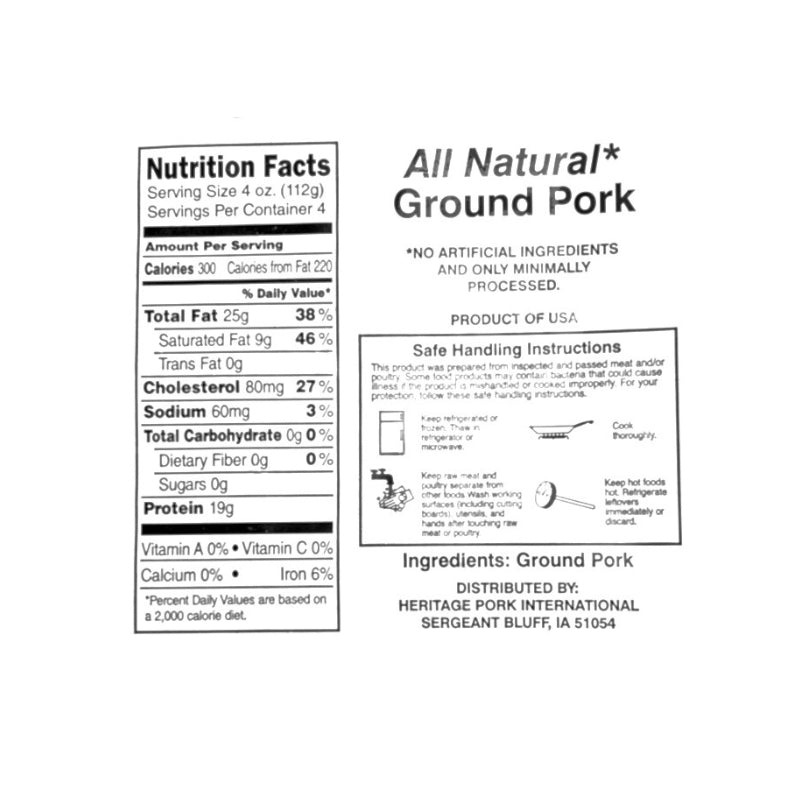 Kurobuta Ground Pork 1lb