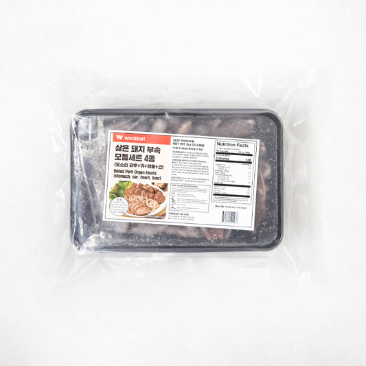 모듬 돼지부속 4종(오소리감투,귀,염통,간) 7oz