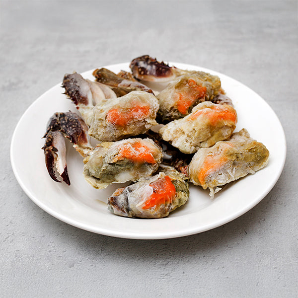 Fresh-Cut Korean female Blue Crab With roe 600g