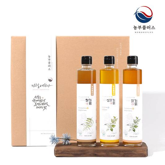 Perilla oil, Cold-pressed Perilla oil, Sesame seed oil Gift set