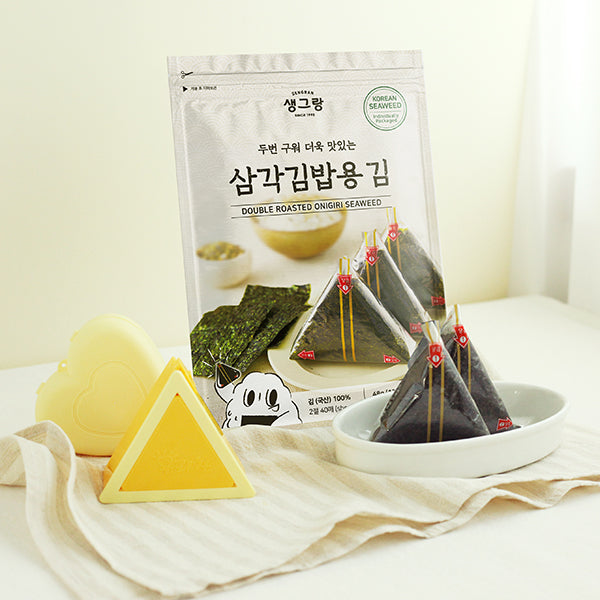 Double Roasted Triangular Kimbap seaweed (20 sheets)