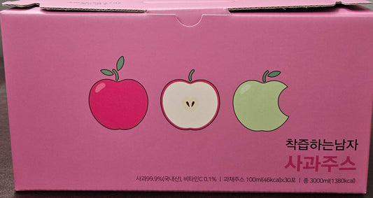 경북햇살농원 착즙하는남자 사과즙 스파우트 30포/1박스 3000ml