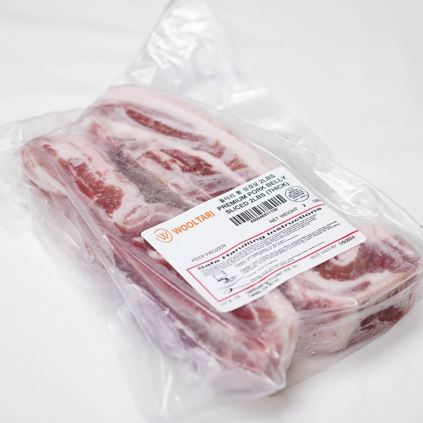 통삼겹 (Boneless Pork Belly Thick Cut) 2lb