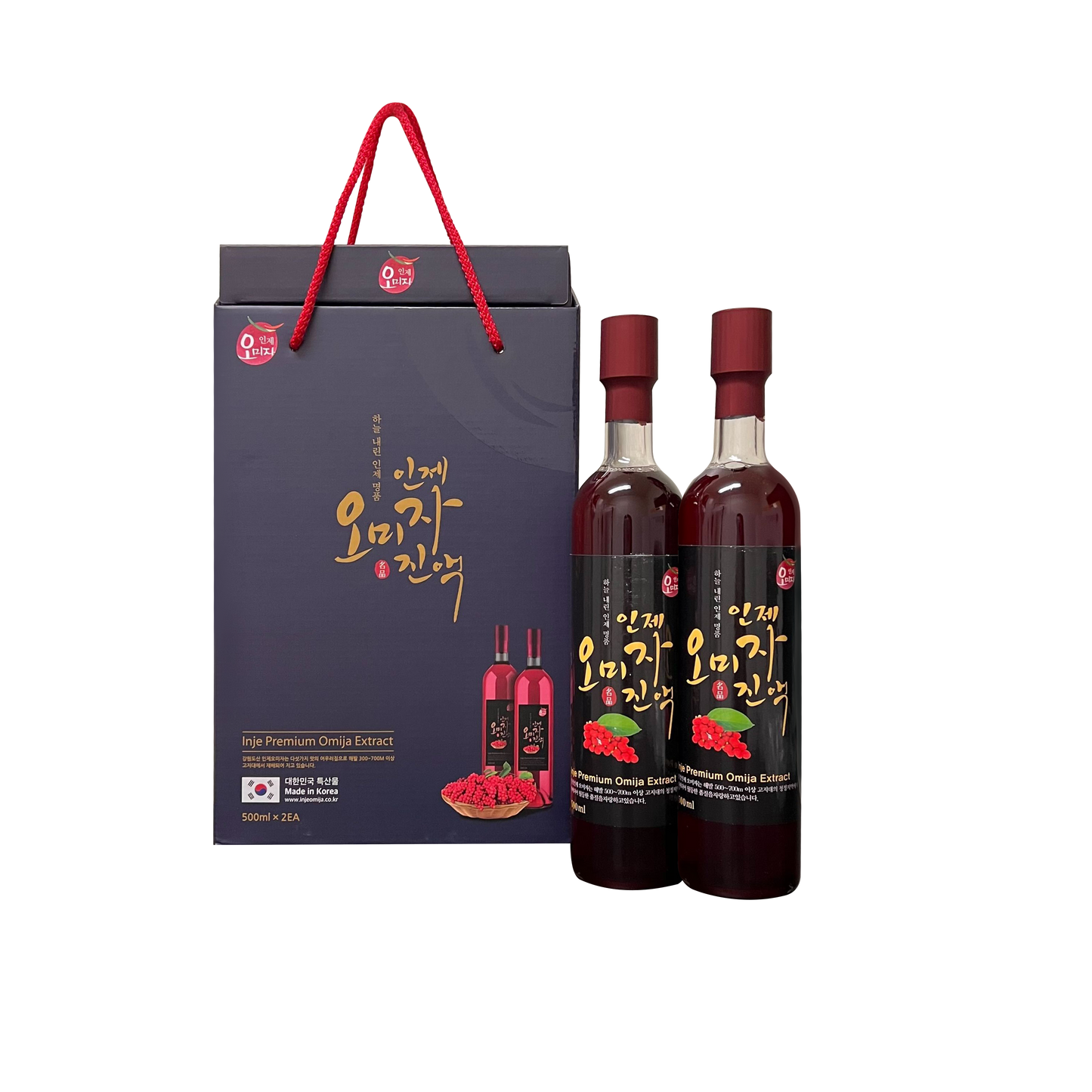 프리미엄 오미자진액 (500ml x 2병)