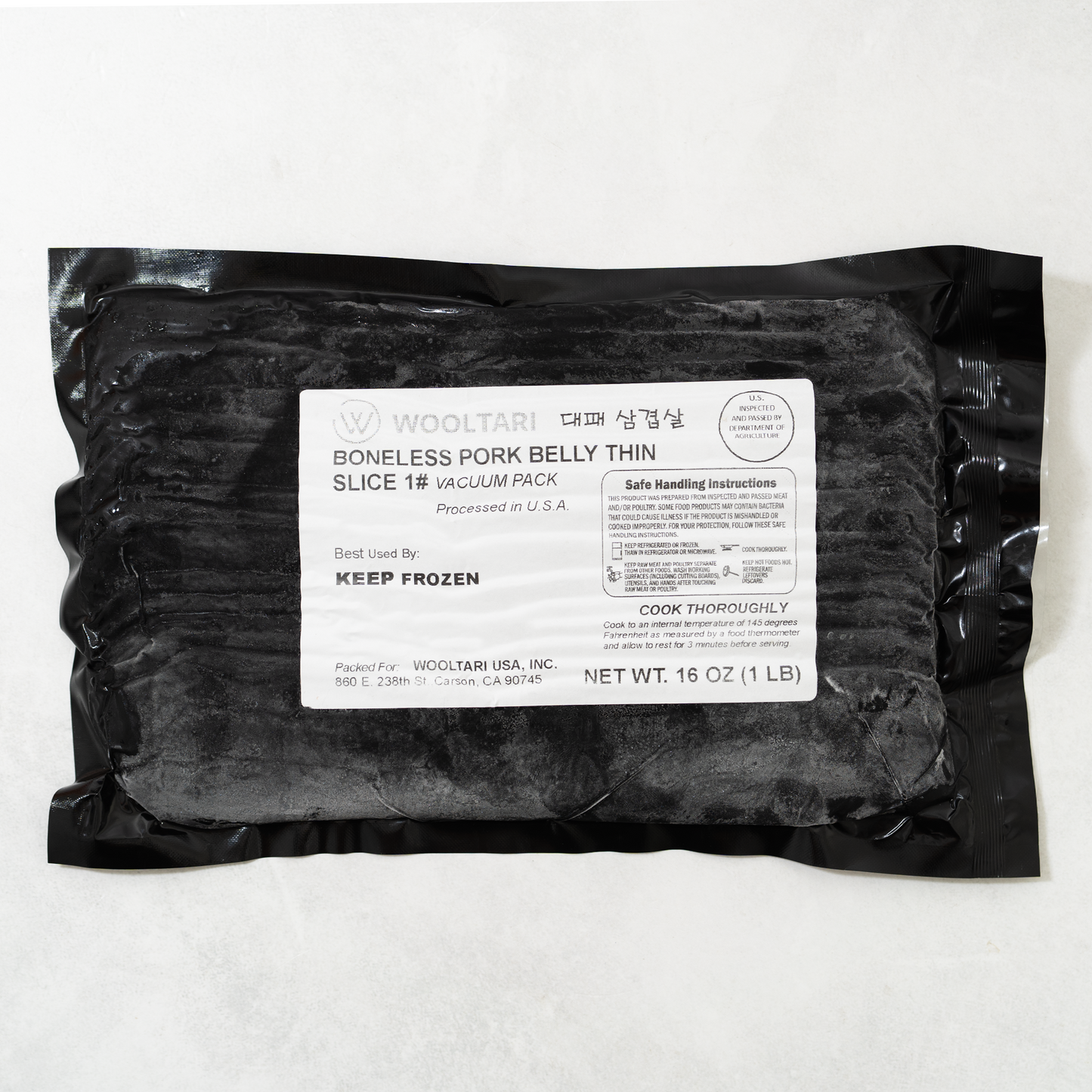 대패 삼겹살 (Boneless Pork Belly Thin Slice) 1lb