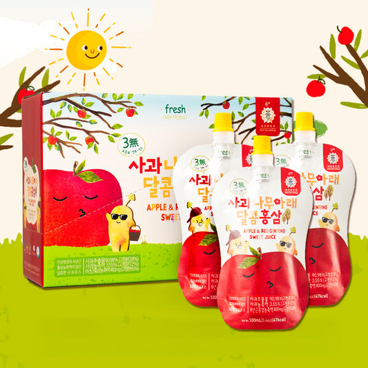 APPLE & RED GINSENG SWEET JUICE (100ml x 10 pack)