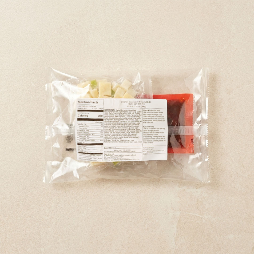 Jjageuli stew sauce & vegetable kit