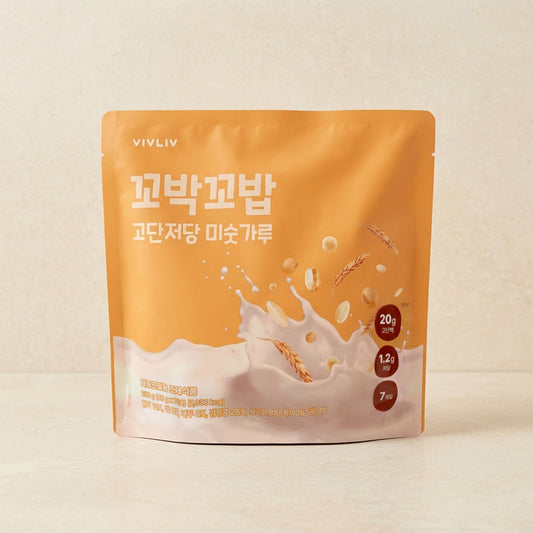 [신규] 비브리브 꼬박꼬밥 고단저당 쉐이크 미숫가루맛 40g * 7포입 280g 