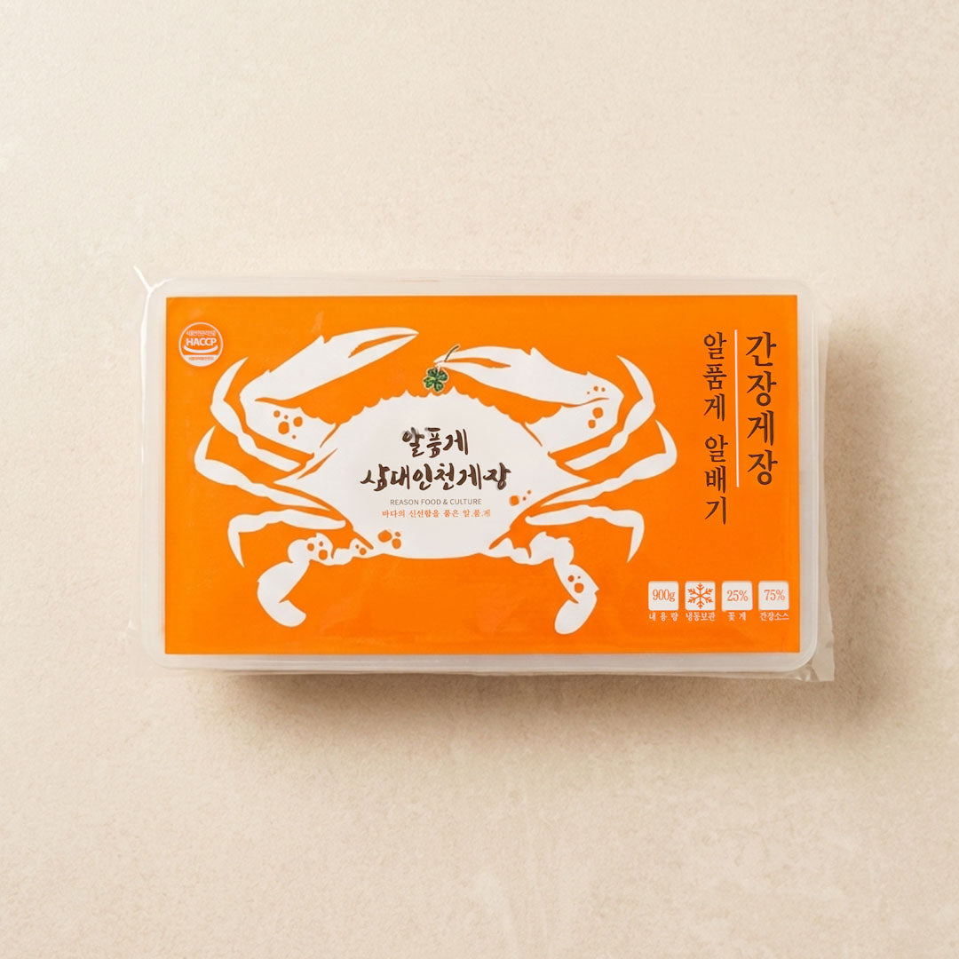 [신규] 이유에프앤씨 알품게 알배기 간장게장 900g - Soy sauce marinated crab