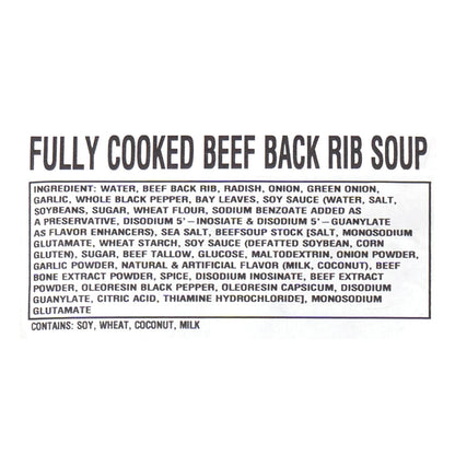 Fully Cooked Beef Back Rib Soup 2.2lbs
