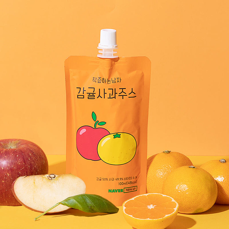 경북햇살농원 착즙하는남자 감귤사과즙 스파우트 30포/1박스 3000ml