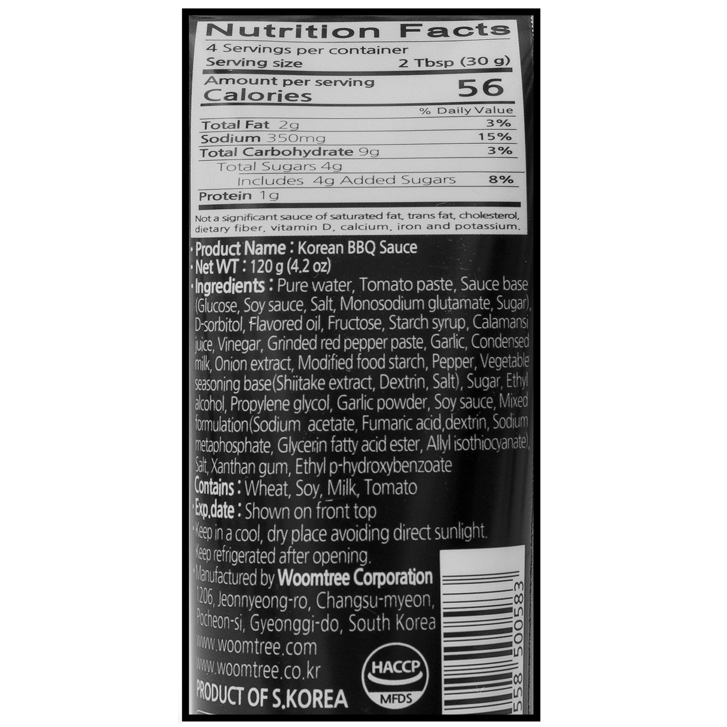 Korean Bbq Sauce 120g