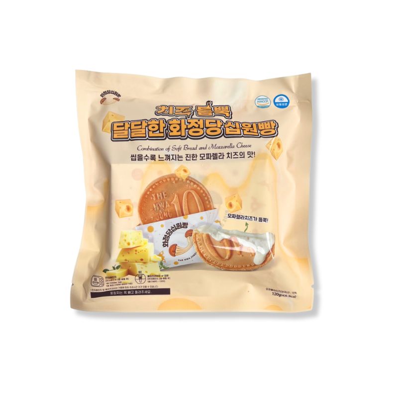 Korea Coin Shaped Mozzarella Cheese Bread 120g