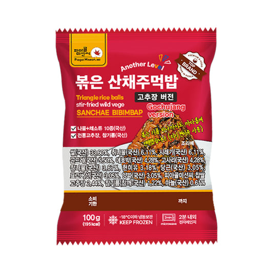 [지리산피아골식품] 산채주먹밥(고추장맛) 100g
