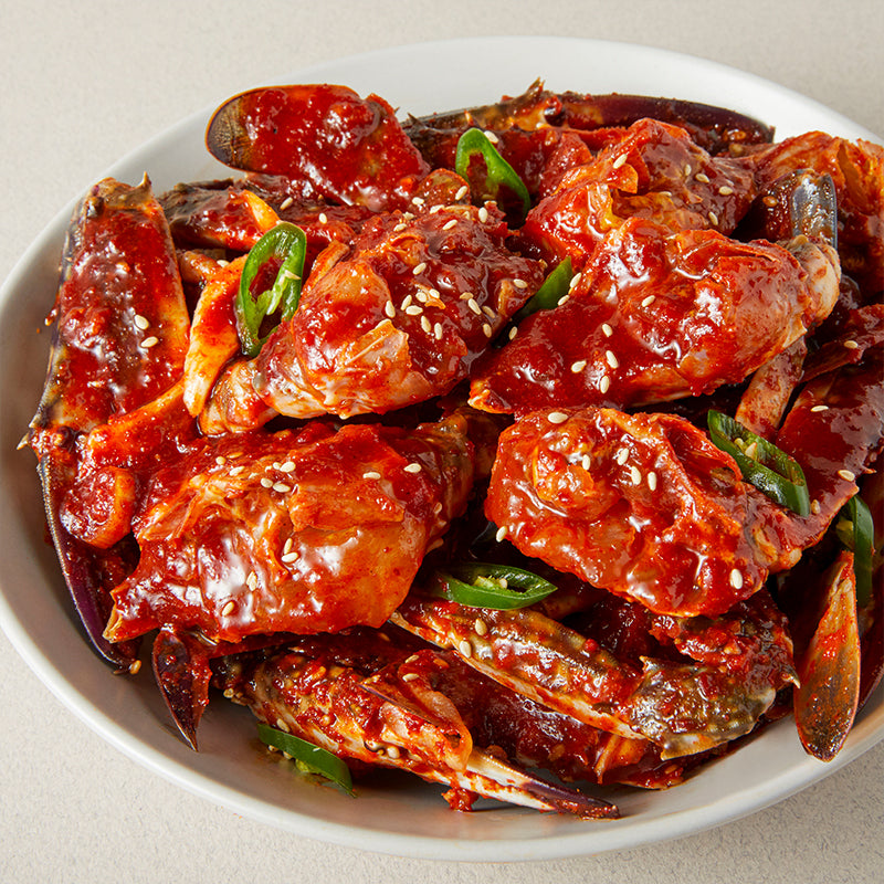 [신규] 이유에프앤씨 알품게 숫꽃게 양념게장 1kg - Spicy sauce marinated crab
