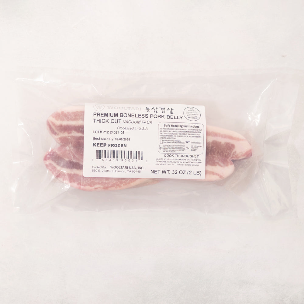 통삼겹 (Boneless Pork Belly Thick Cut) 2lb
